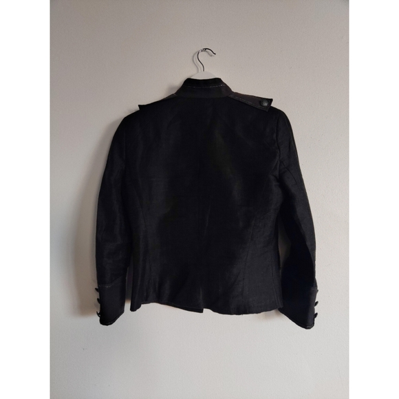 Zara Women's Metallic Dark Gray Blazer - Picture 4 of 6